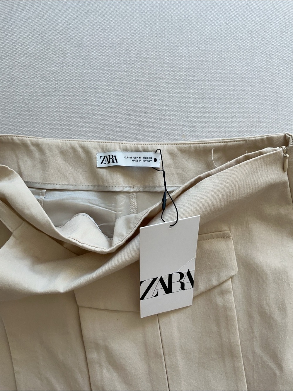 Zara Cream Utility Pocket Mini Skirt - Picture 8 of 8